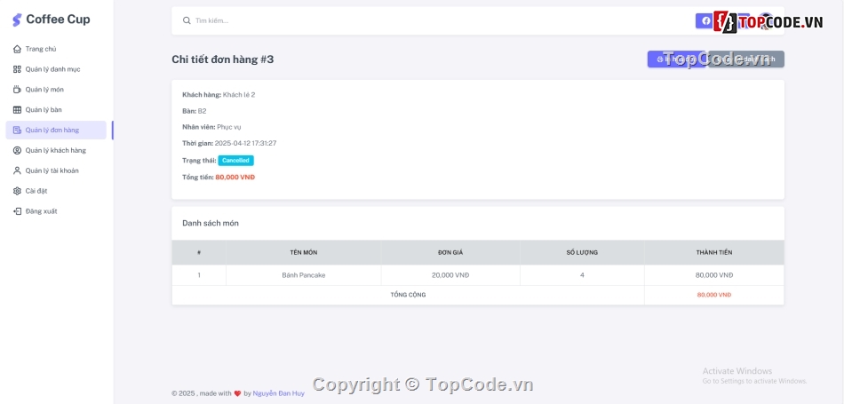 Quản lý cửa hàng cà phề php mysql,Website quản lý,quản lý cà phê,Website quản lý cửa hàng,Web quản lý cửa hàng,cà phê